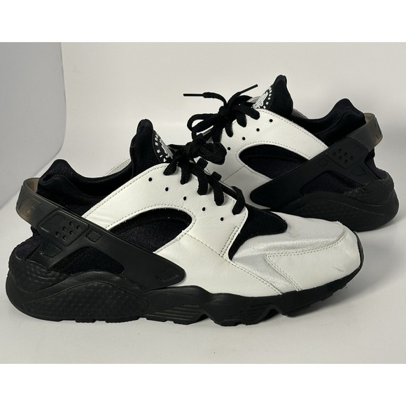 Mens‎ Size 12 - Nike Air Huarache White Black DD1068-109 Gently Used - Picture 1 of 5